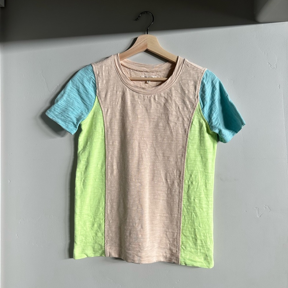 Madewell Neon Color-blocked Tee XS